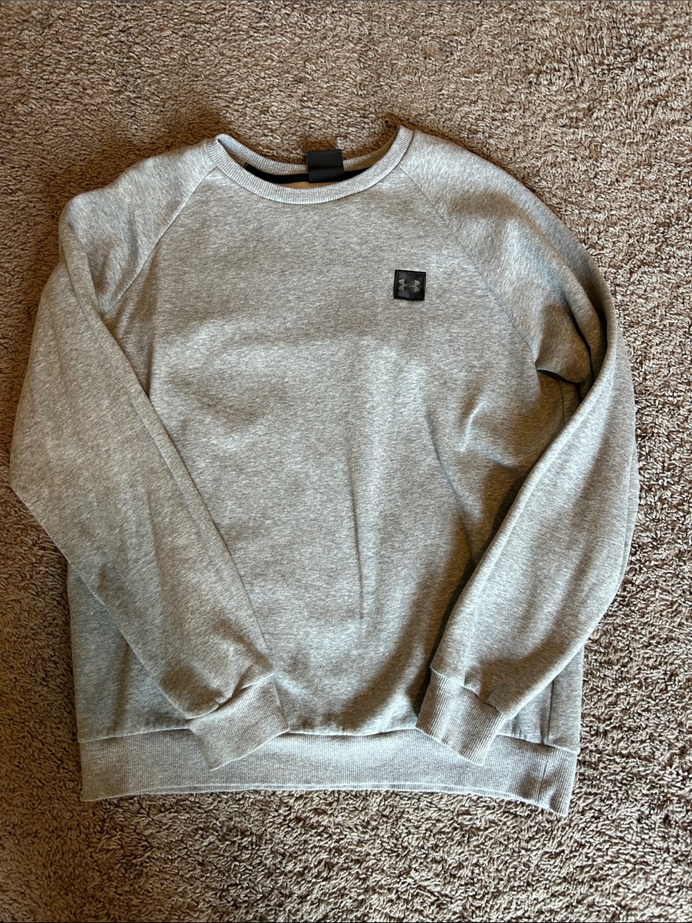 Under Armour Light Gray Women's Crewneck Sweatshirt with Chest Logo